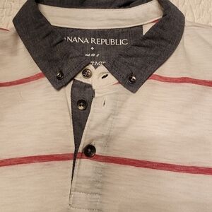 Banana Republic Mens Xl Striped Polo